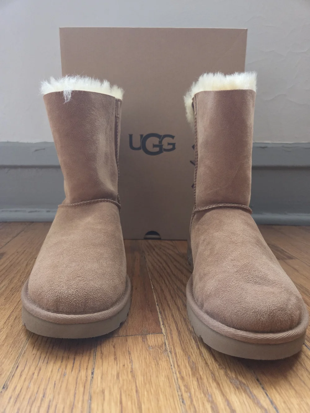 UGG Bailey Bow II Genuine Shearling Boot - Chestnut